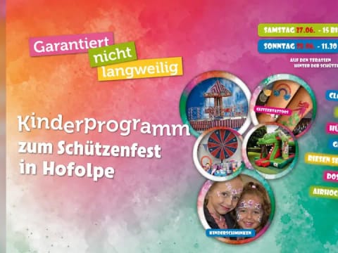 Hero-Bild für Kinderprogramm zum Schützenfest in Hofolpe