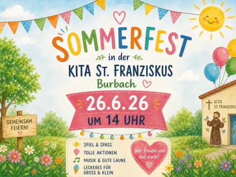 Hero-Bild für Sommerfest in der KITA St. Franziskus