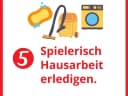 Den Tisch sauber machen, Geschirrspülmaschine einräumen, das Kinderzimmer aufräumen, Wäsche waschen, Staub saugen – Aufgaben wie diese fallen fast täglich an und sie sind oft sehr zeitaufwendig. ⠀ - Instagram Bild 1