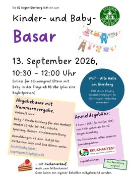 Kinder- und Babybasar in Alte Halle am Giersberg