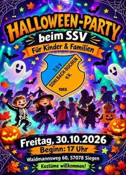 Halloween-Party beim SSV Siegen-Sohlbach in Sportplatz SSV Sohlbach-Buchen e.V.