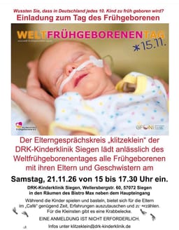 Weltfrühgeborenentag in DRK-Kinderklinik Siegen, Bistro Max