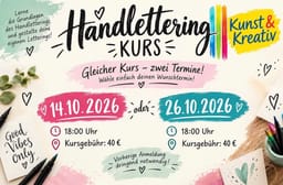 Handlettering-Kreativkurs in Kunst & Kreativ Siegen