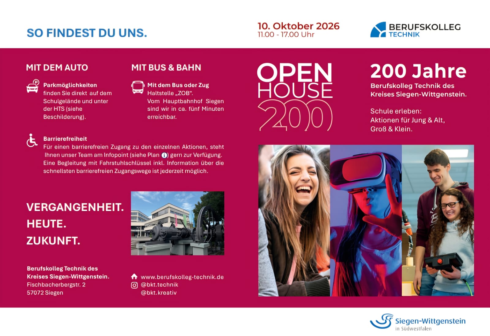 Open House – 200 Jahre Berufskolleg Technik in Berufskolleg Technik des Kreises Siegen-Wittgenstein