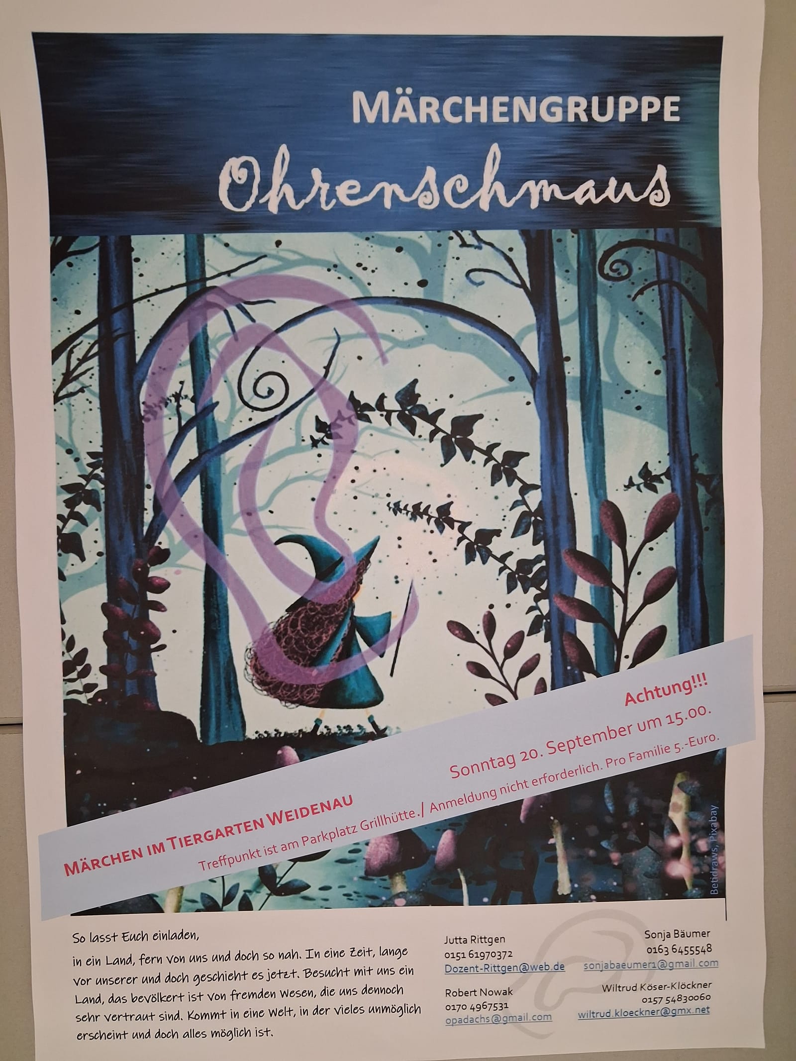 Märchengruppe Ohrerschmaus im Tiergarten Weidenau in Tiergarten Weidenau