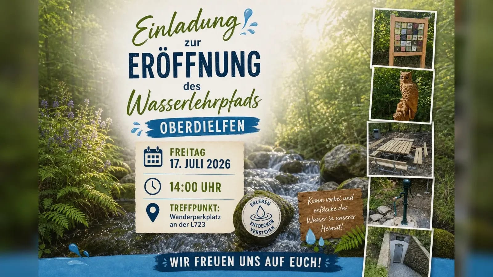 Hero-Bild für Eröffnung des Wasserlehrpfads Oberdielfen
