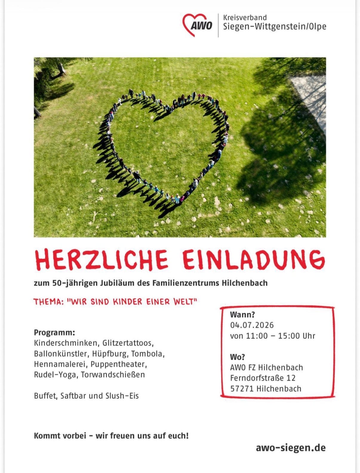 50-jähriges Jubiläum des Familienzentrums Hilchenbach in AWO FZ Hilchenbach