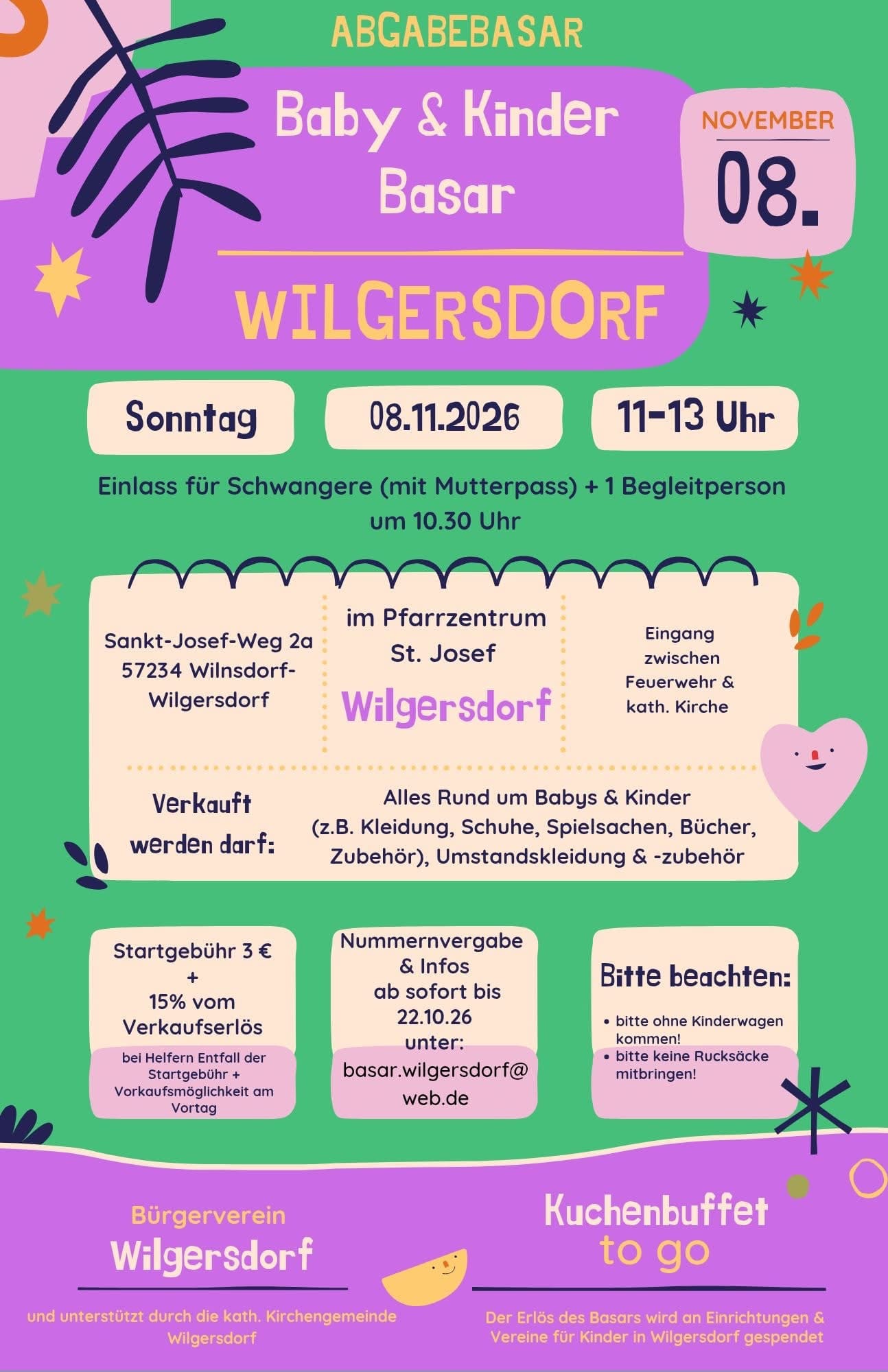 Abgabebasar Baby & Kinder in Pfarrzentrum St. Josef