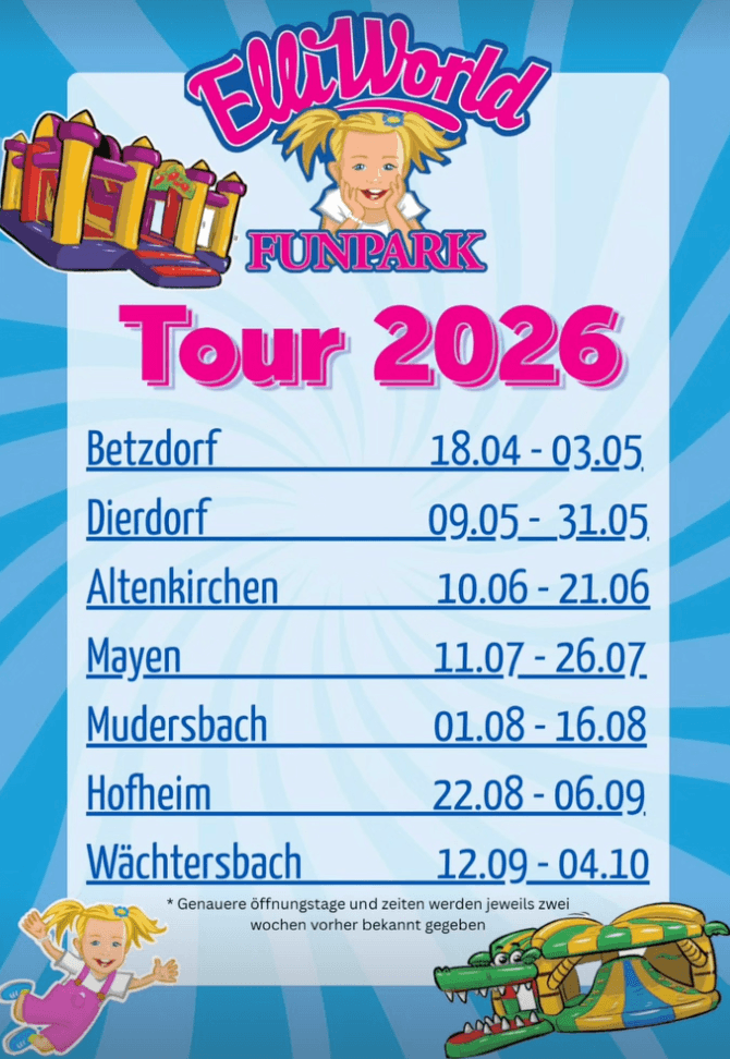 ElliWorld FUNPARK Tour 2026 in Otto-Hellinghausen-Platz