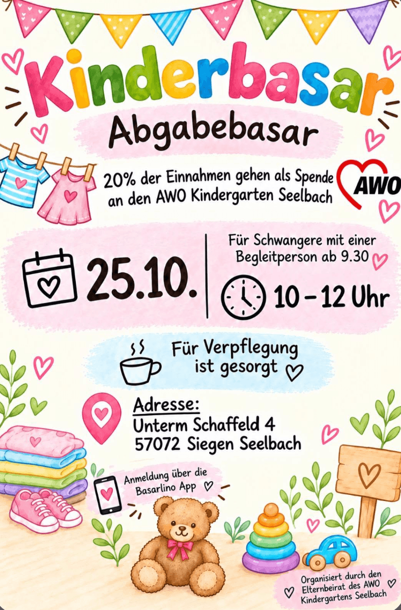 Kinderbasar AWO Seelbach in AWO Kindergarten Seelbach