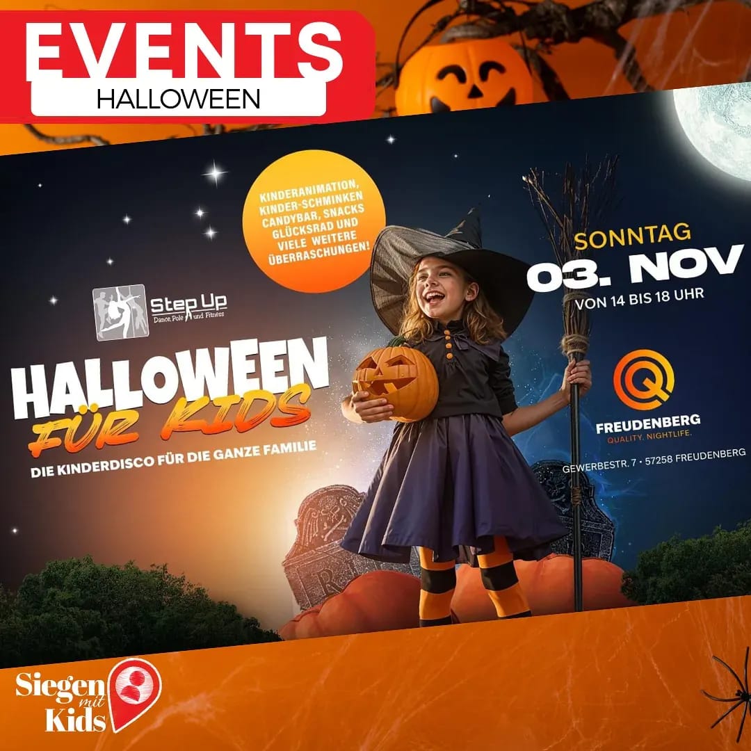 🎃🤗 Hola und hier sind die Halloween-Events, Fackelwanderungen und Ausflüge, die ich für euch gefunden habe - perfekt für Kids und Familien und nicht weit von Siegen entfernt! 👌🏽 - Instagram Bild 1
