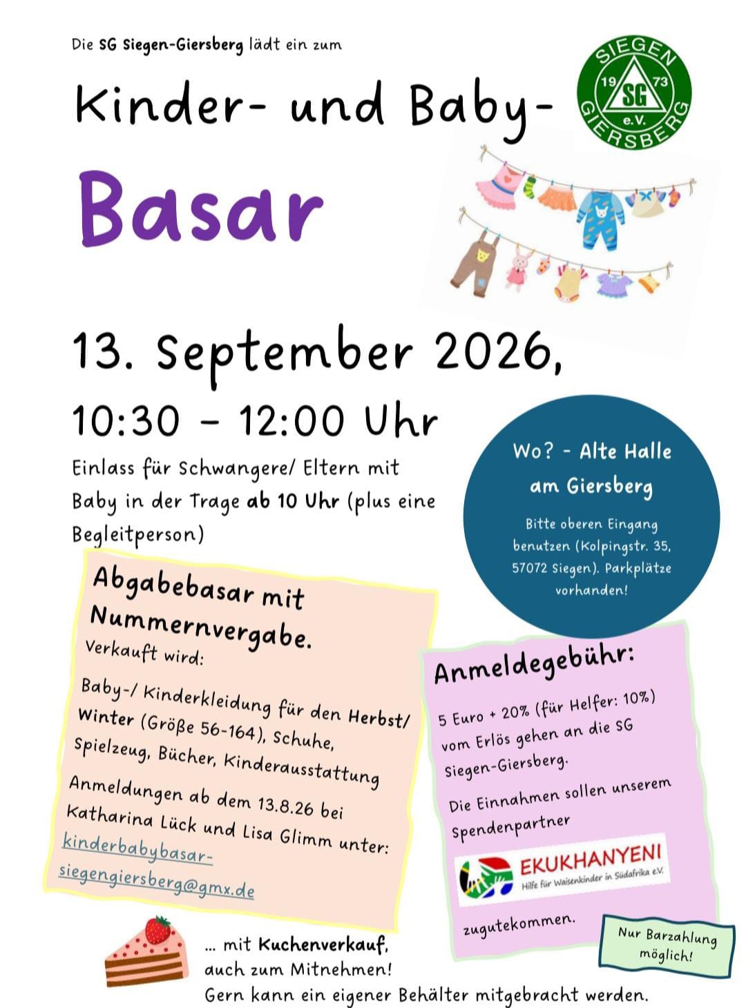 Kinder- und Babybasar in Alte Halle am Giersberg