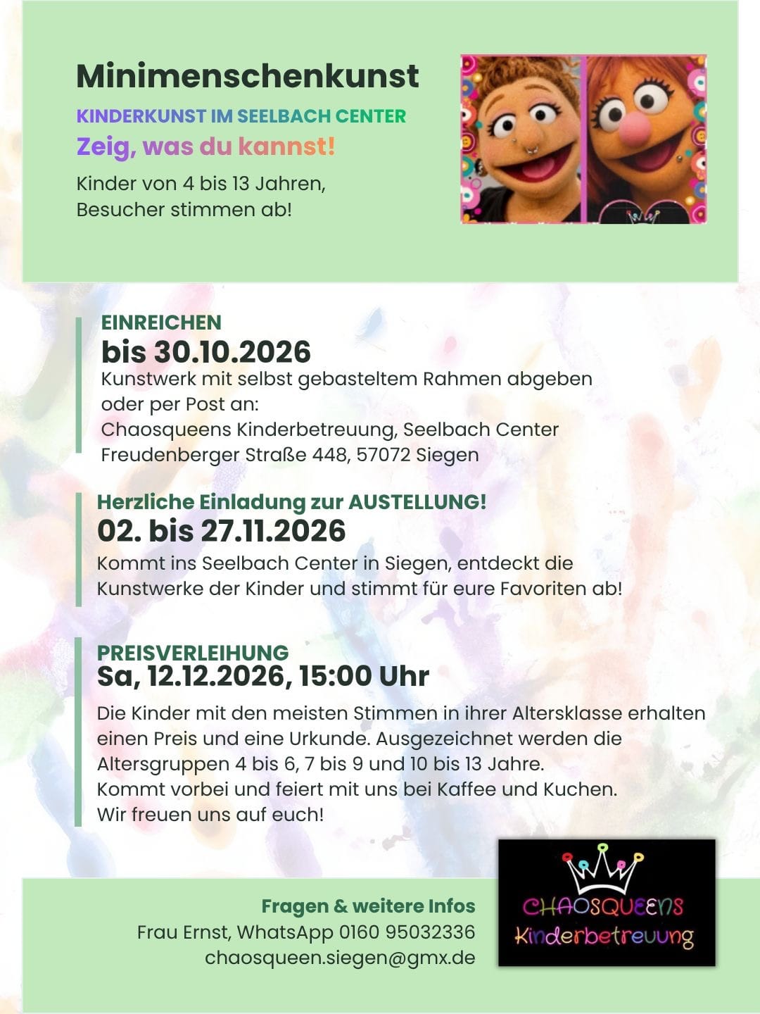 Minimenschenkunst in Seelbach Center