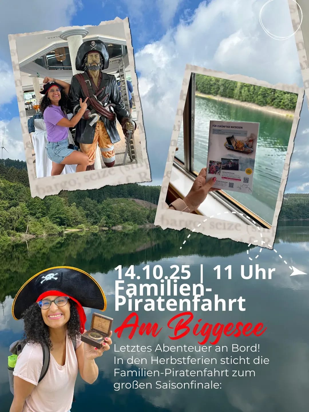 🏴☠️ Familien-Piratenfahrt! Am 14.10.25 heißt es: Letzte Piratenparty an Bord! Ein tolles Familienabenteuer in den Herbstferien! ⚓️ - Instagram Bild 1