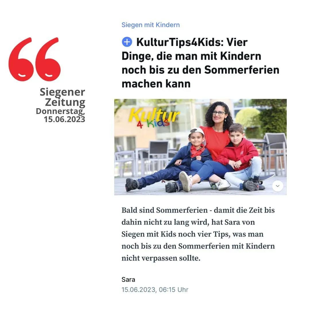 Hier unsere Artikel für die Siegener Zeitung!! 😱❤️ - Instagram Bild 1