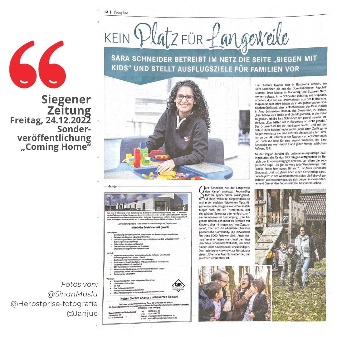 Ich möchte euch unseren letzten Artikel in der Zeitung zeigen und die Gelegenheit nutzen, um euch mitzuteilen, dass wir weiterhin hart an der Entwicklung unserer Website arbeiten: Stay Tuned! 💪🏽 - Instagram Bild 1