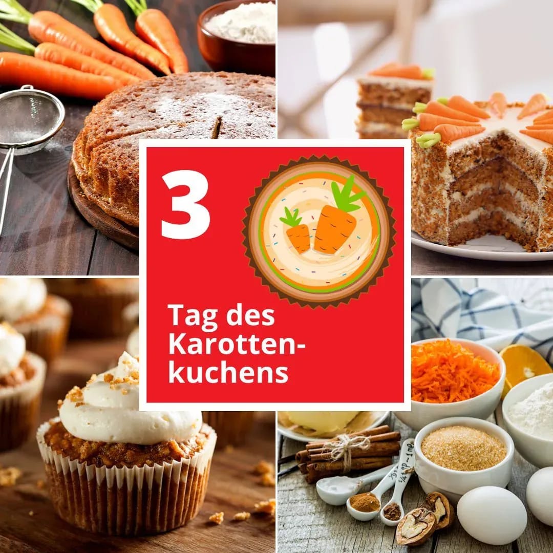 🥕Rüeblitorte, Karottenkuchen, Möhrentorte – ein Kuchen mit verschiedenen Namen und einem eigenen Feiertag! - Instagram Bild 1