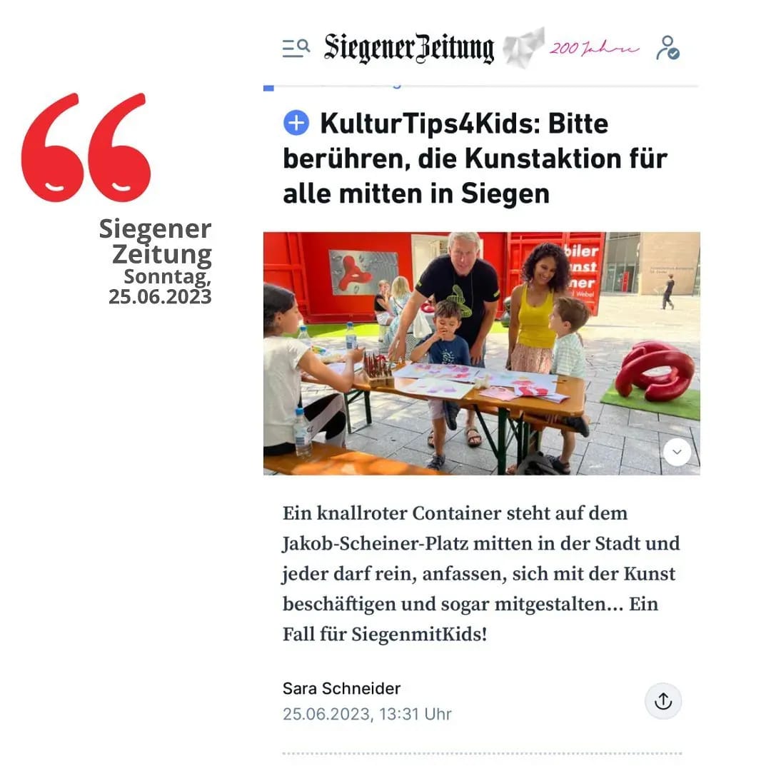 🎊Mein neuester Artikel ist jetzt online in der @SiegenerZeitung! - Instagram Bild 1
