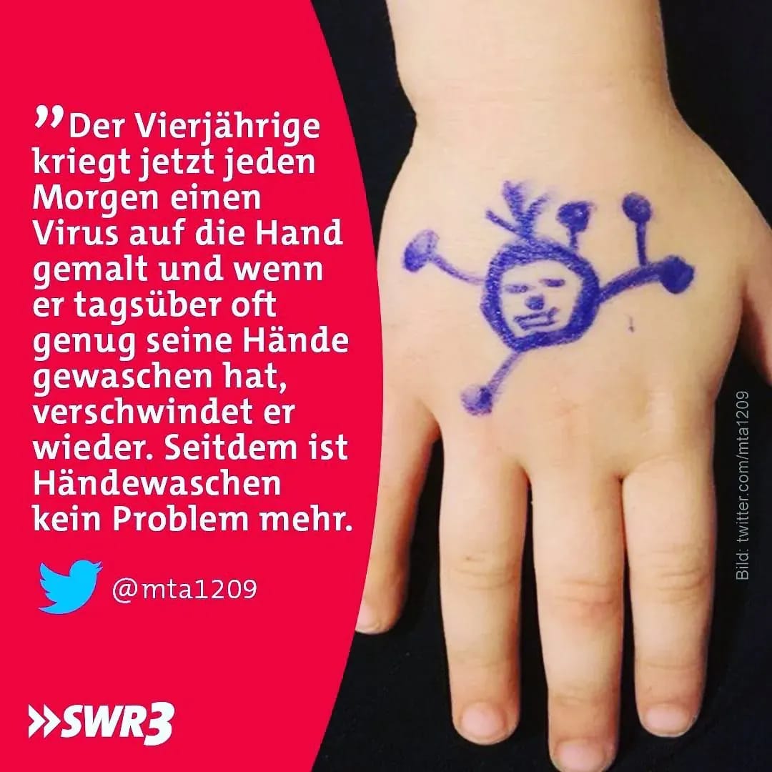Wie läufts mit dem Hände waschen bei euch? - Instagram Bild 1
