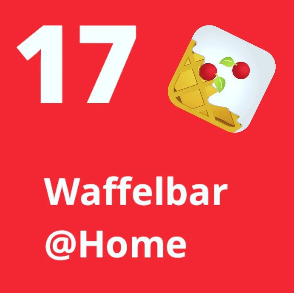 #17: Heute ist ein schöner Tag um Freunde nach Hause einzuladen, um Waffeln zu essen! Noch mehr Spass macht es, wenn jeder was zum Waffel backen mitbringt:⠀ - Instagram Bild 1