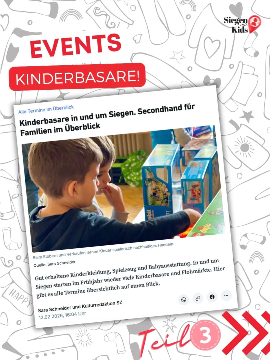 Hier sind die Basartermine (Teil 3!): Das ist echte Teamarbeit ❤️ - Instagram Bild 1