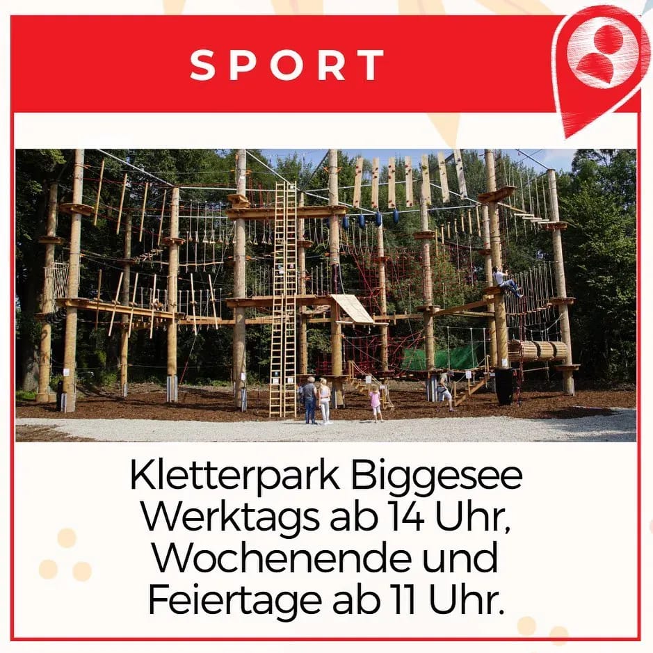 Wart ihr schon mal beim @kletterparkbiggesee?⠀ - Instagram Bild 1