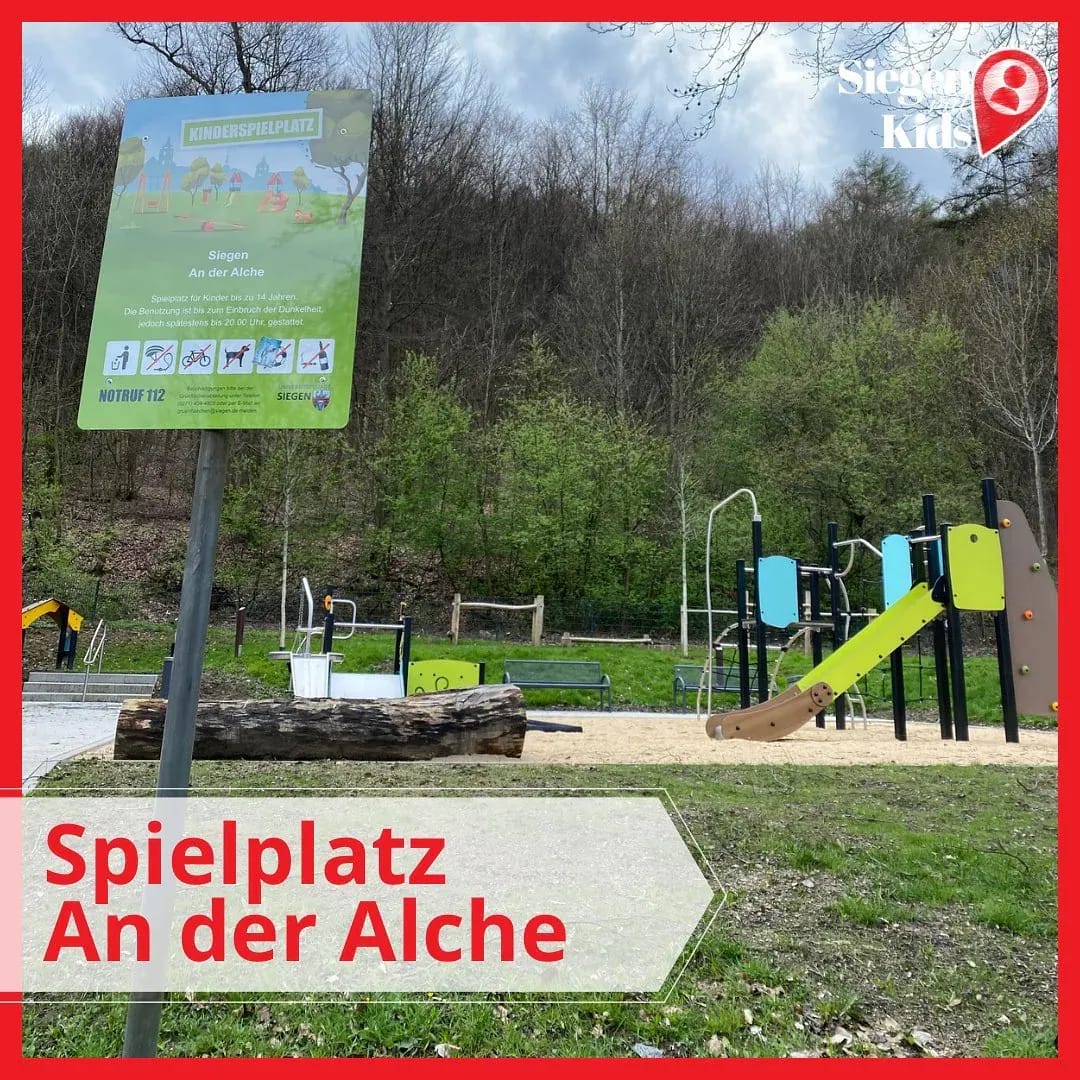 ❤️ Der Spielplatz an der Alche (zwischen Cafe del Sol, Skaterpark und Timberjacks) ist frisch renoviert und endlich wieder offen! 🙌🏼 - Instagram Bild 1