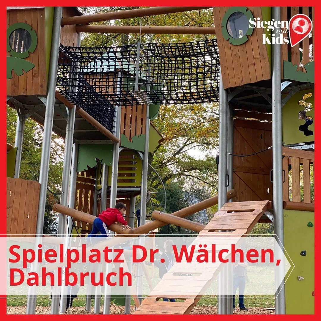 Hola!! Vor kurzem haben wir den neu renovierten Spielplatz Dr. Wäldchen in Dahlbruch besucht, der schon immer zu unseren Lieblingsplätzen gehörten, denn das schöne Gelände strahlt für mich viel Ruhe aus. Natürlich ist es jetzt sehr besucht, weil es neu ist, aber es hat immer noch seinen Charme und das Thema „Ab in den Dschungel!“ ist sehr cool umgesetzt! - Instagram Bild 1