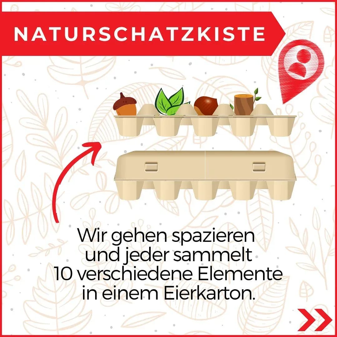 Buenos dias! Heute spielen wir: Naturschatzkiste!! 🌿🍁🐚🌼 - Instagram Bild 1
