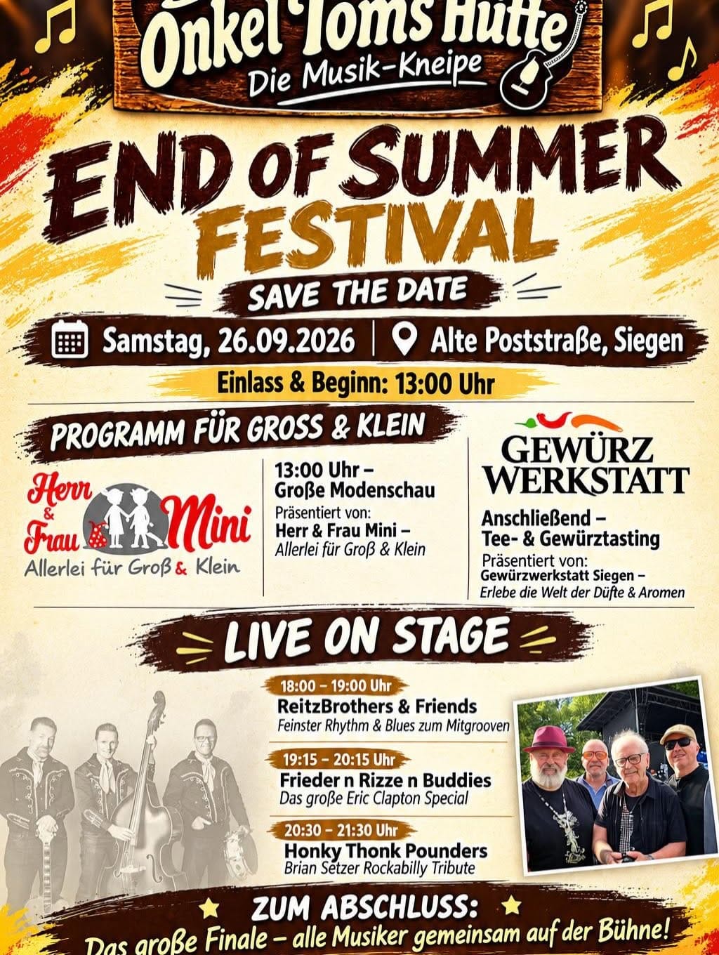 End of Summer Festival in Die Musik-Kneipe Onkel oms Hutte