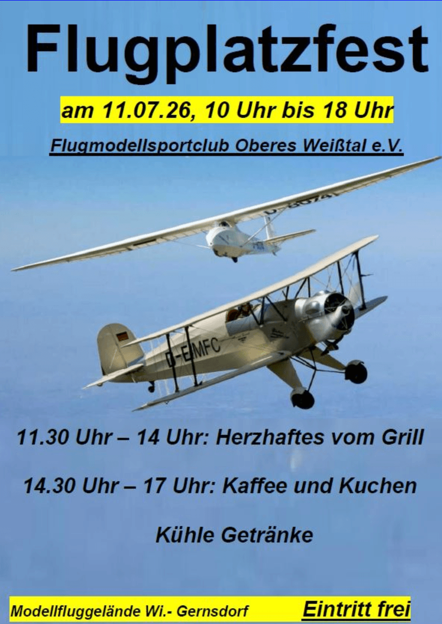 Flugplatzfest in Modellflugplatz FOW Gernsdorf