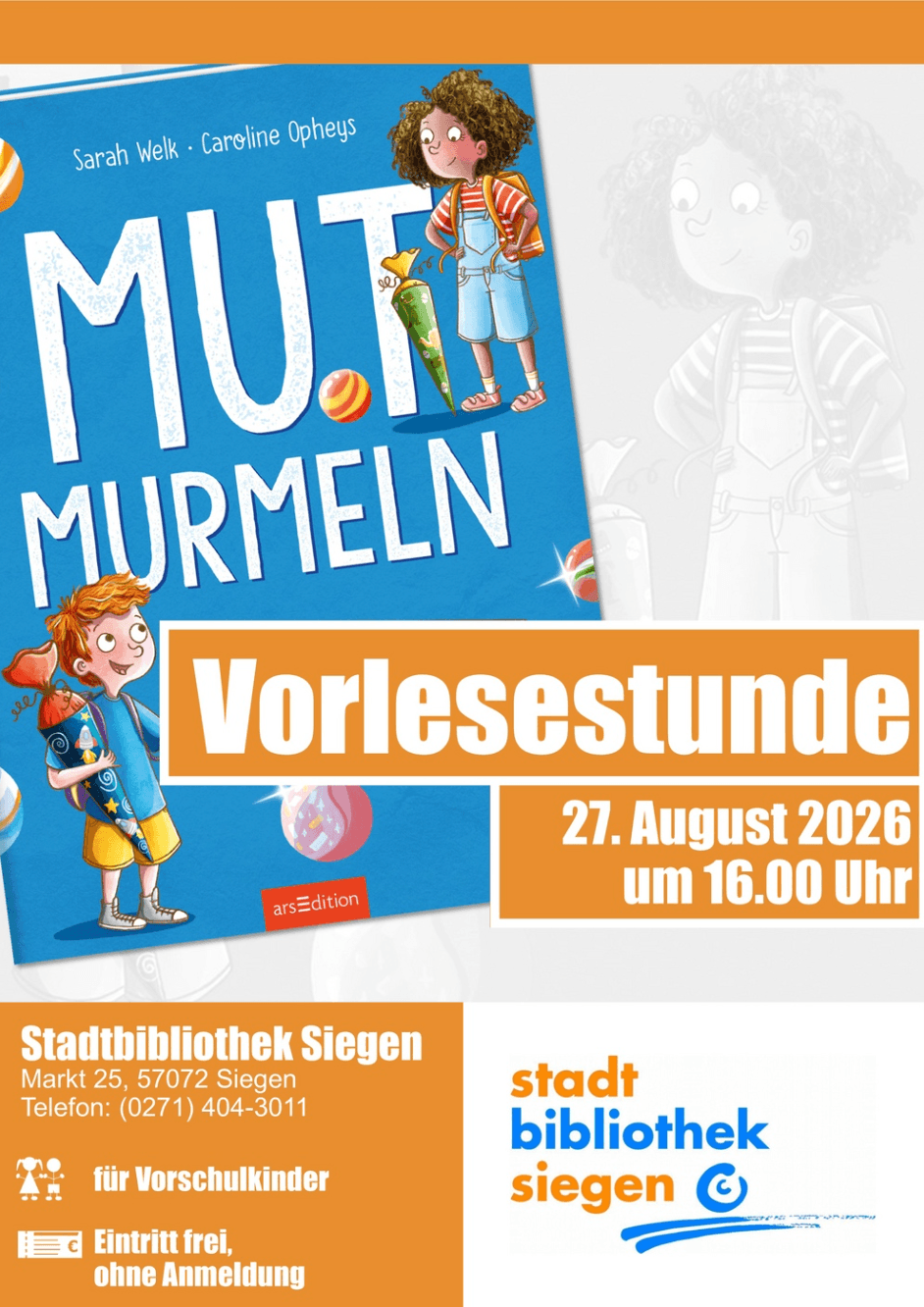 Mut Murmeln in Stadtbibliothek Siegen