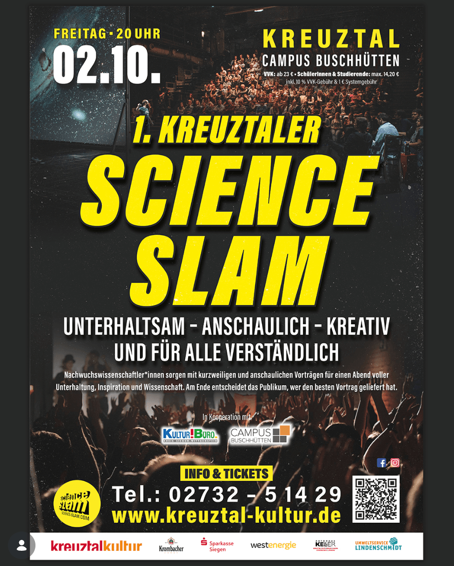 1. Kreuztaler Science Slam in Campus Buschhütten