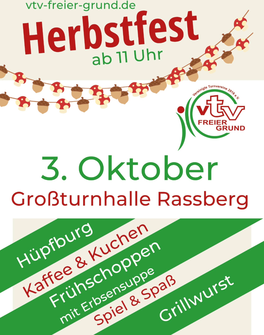 Herbstfest in Großturnhalle Rassberg