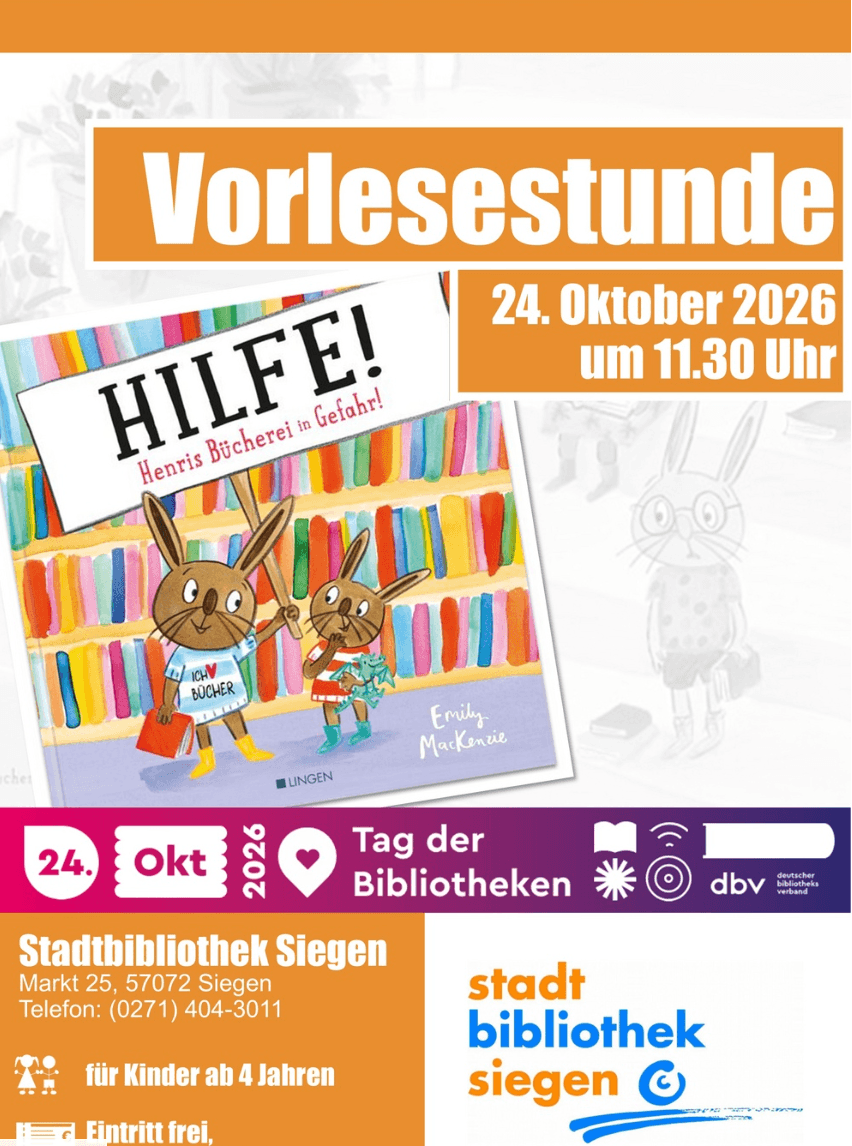 Vorlesestunde in Stadtbibliothek Siegen