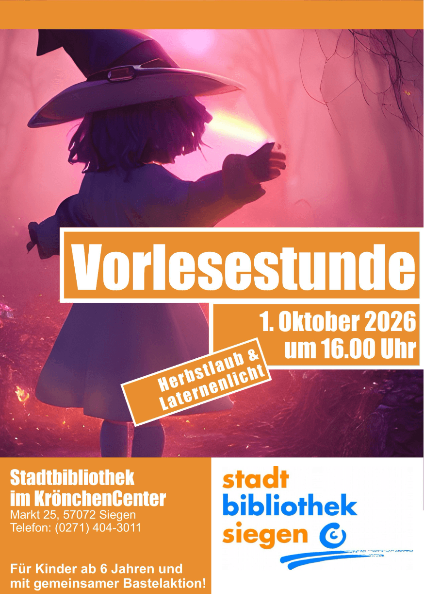 Vorlesestunde – Herbstlaub, Laternenlicht in Stadtbibliothek im KrönchenCenter