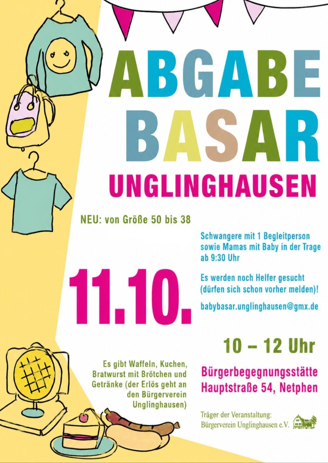 Abgabe Basar Unglinghausen in Bürgerbegegnungsstätte