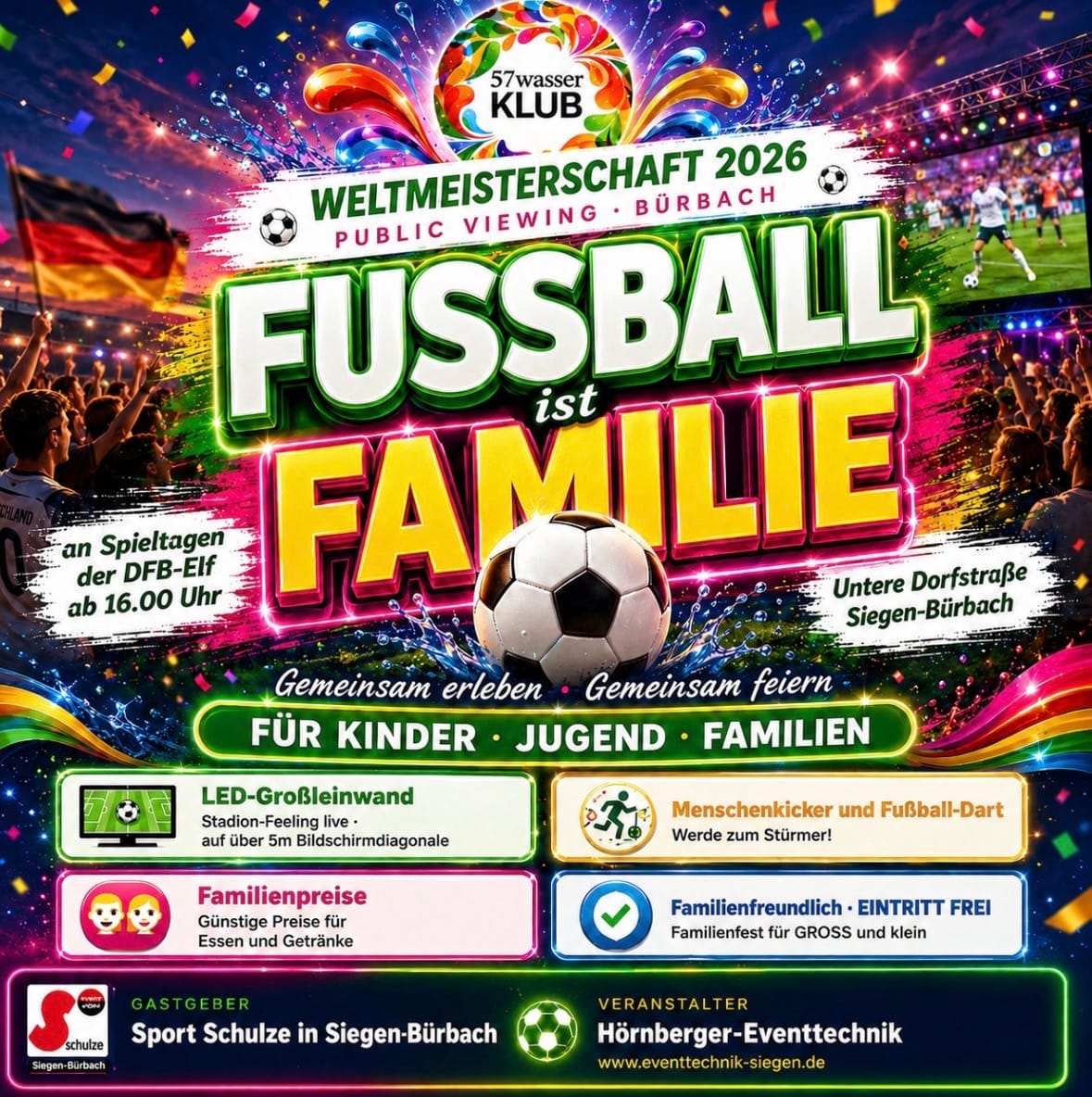 Weltmeisterschaft 2026 Public Viewing Sport Schulze in Sport Schulze in Siegen-Bürbach