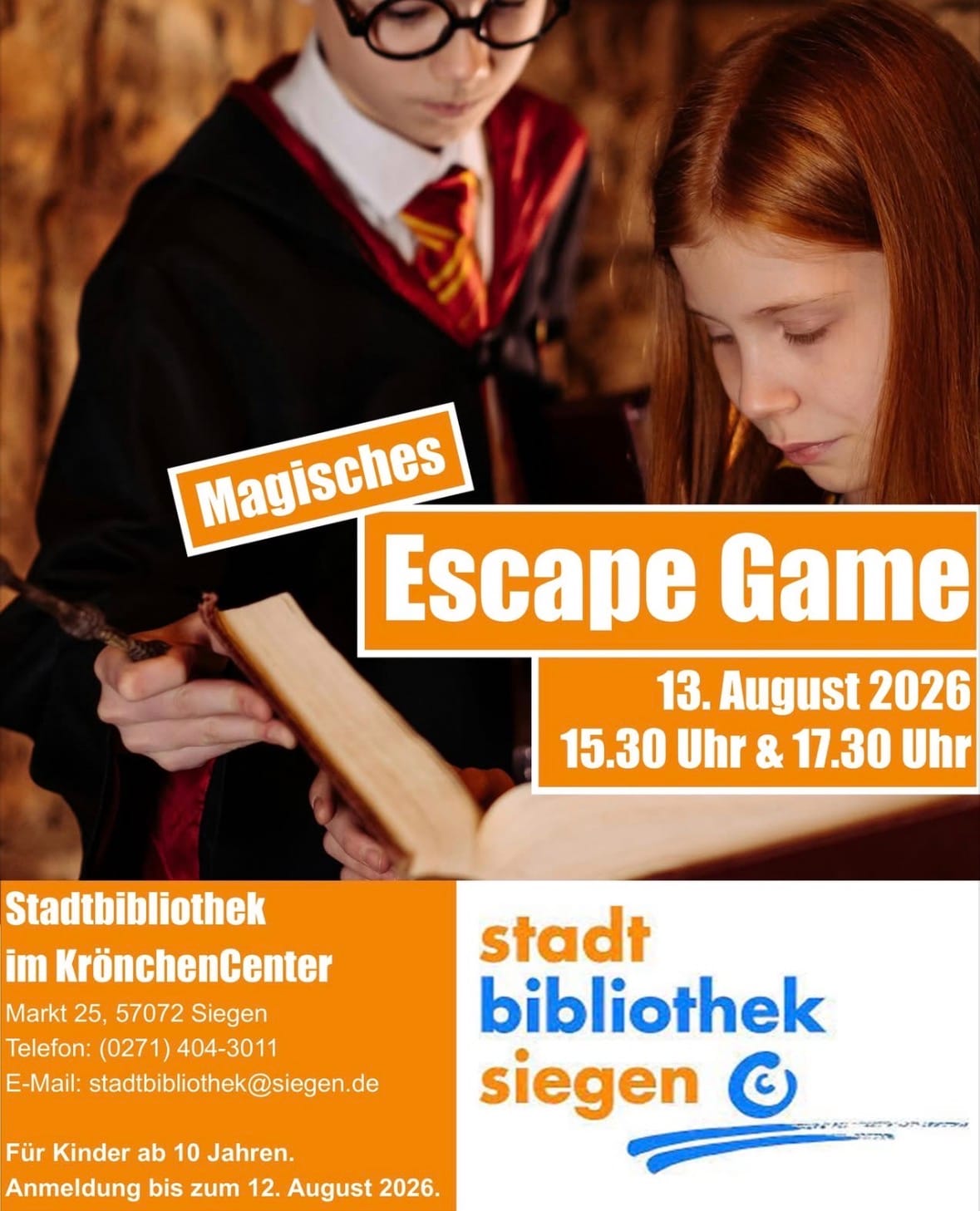 Magisches Escape Game in Stadtbibliothek im KrönchenCenter