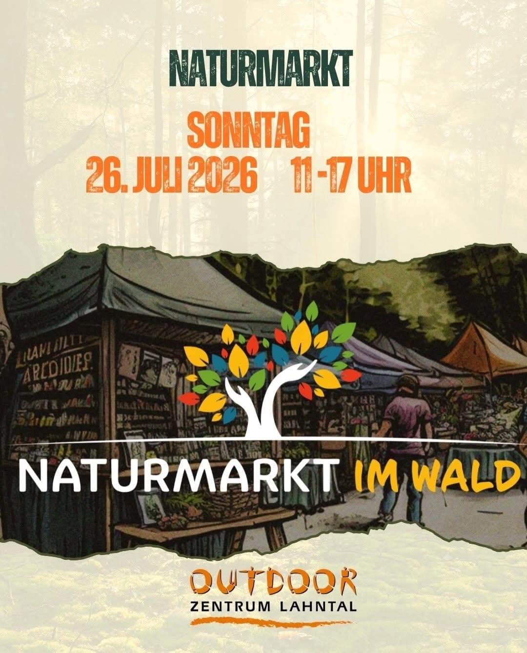 Naturmarkt im Wald in Outdoor Zentrum Lahntal