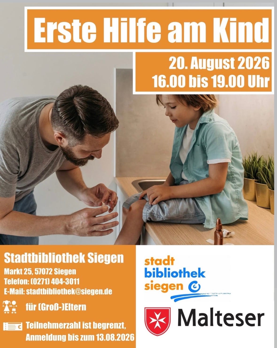 Erste Hilfe am Kind in Stadtbibliothek Siegen