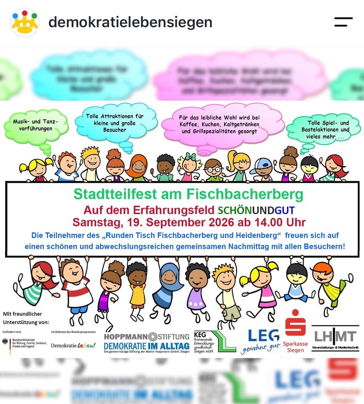 Stadtteilfest am Fischbacherberg in Erfahrungsfeld SCHÖN UND GUT
