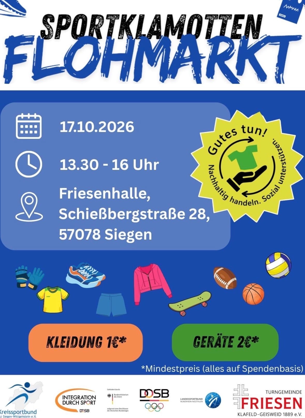 Sportklamotten Flohmarkt in Friesenhalle