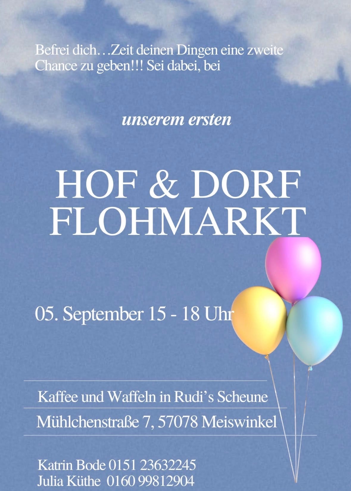 Hof- & Dorf-Flohmarkt in Rudi's Scheune