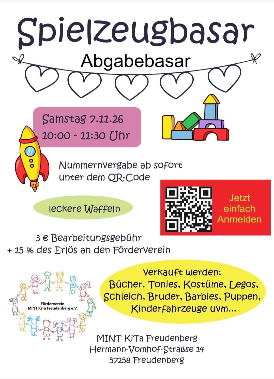 Spielzeugbasar in MINT KiTa Freudenberg