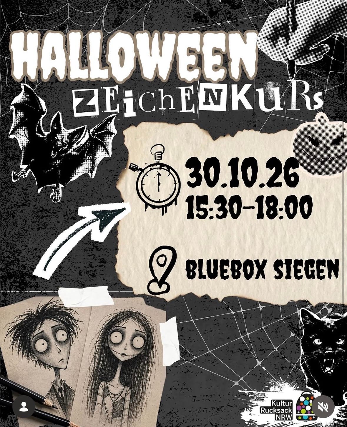 Halloween Zeichenkurs in BlueBox Siegen
