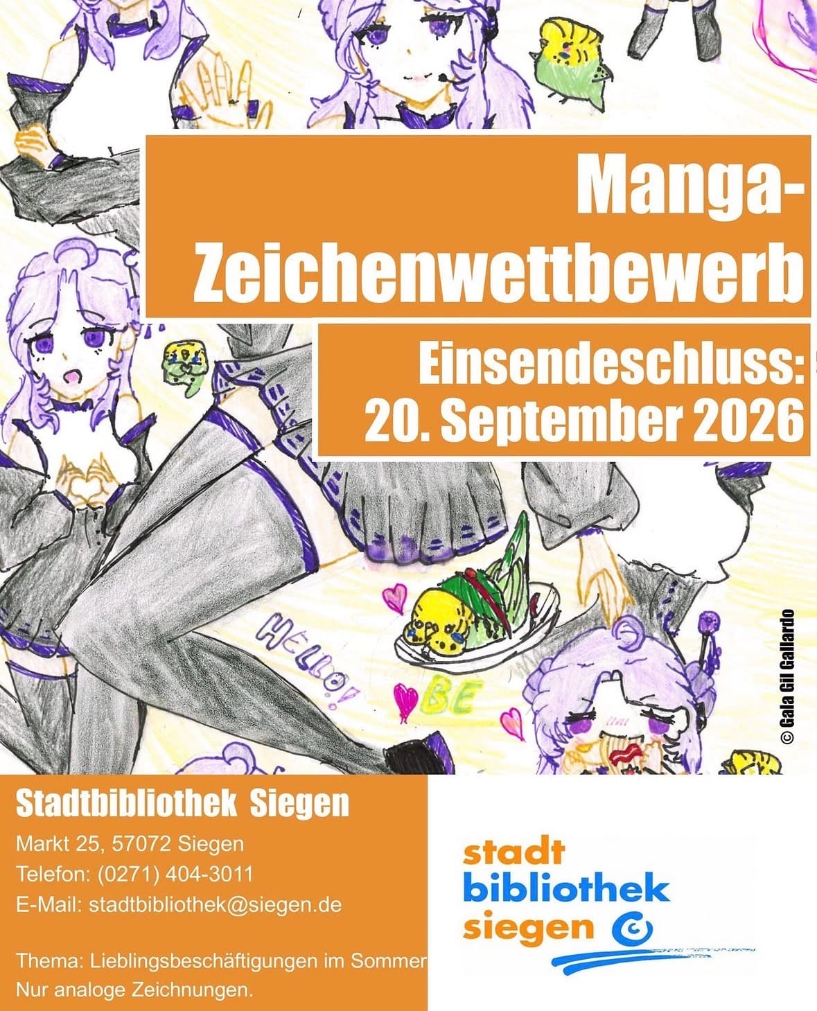 Manga-Zeichenwettbewerb in Stadtbibliothek Siegen