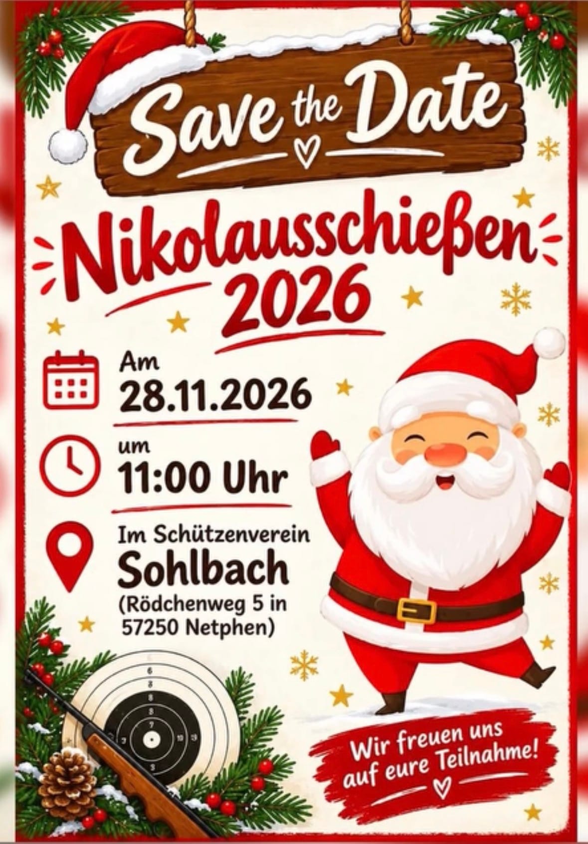 Nikolausschießen 2026 in Schützenverein Sohlbach