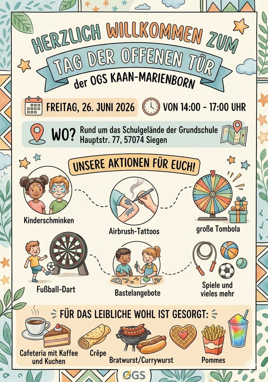 Tag der offenen Tür der OGS in Kaan-Marienborn in Rund um das Schulgelände der Grundschule