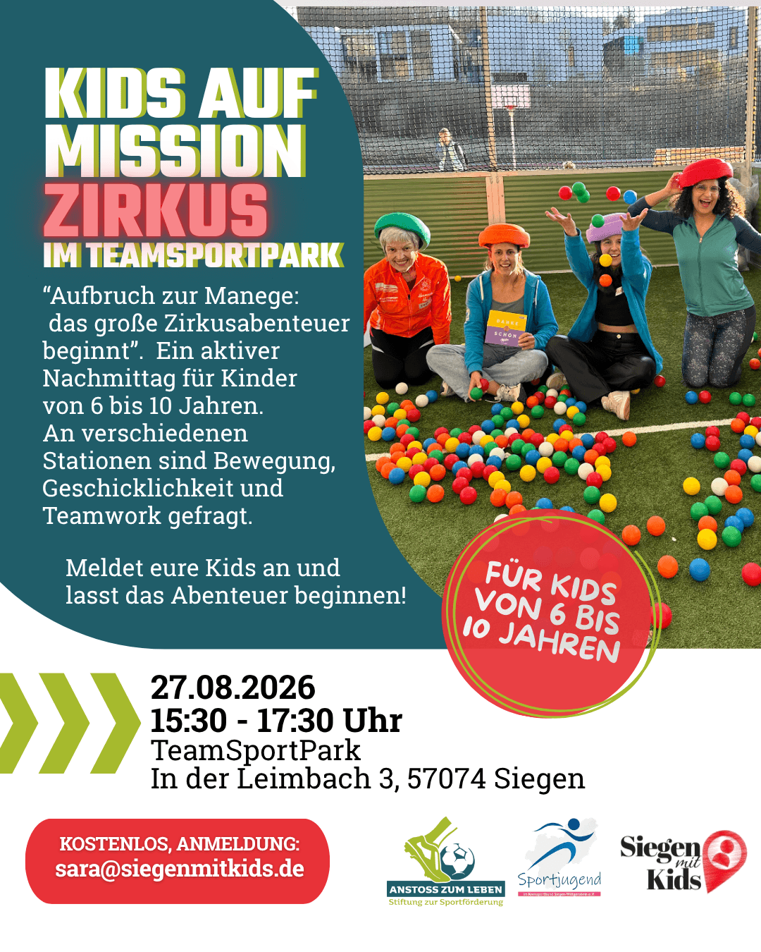 Kids auf Mission Zirkus in TeamSportPark